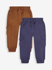JoJo Maman Bébé Camel 2-Pack Cargo Joggers - Image 1 of 9