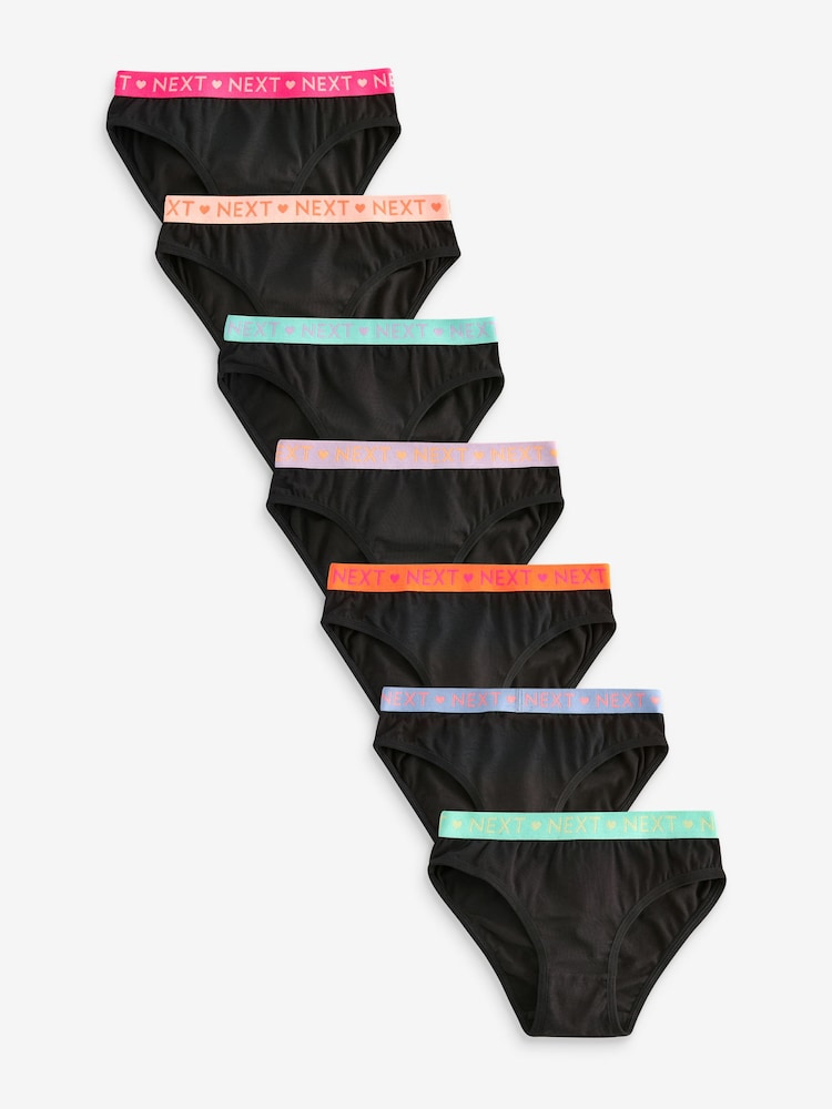 Black Bikini Briefs 7 Pack (5-16yrs) - Image 1 of 10