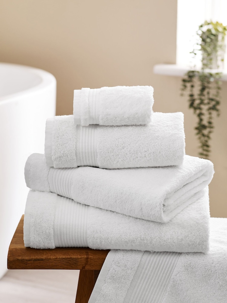 White Egyptian Cotton Towel - Image 1 of 5