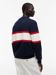 Tommy Hilfiger Blue Colour Blocked Intecho Knit Sweatshirt - Image 2 of 5