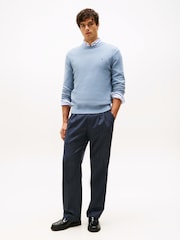 Tommy Hilfiger Brisk Blue Crew Neck Jumper With Cashmere - Image 1 of 5