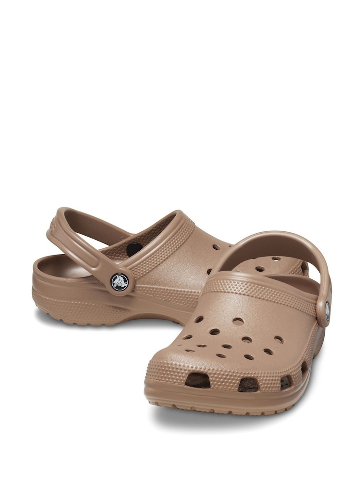 Crocs Latte Brown Adults Classic Clogs - Image 3 of 5