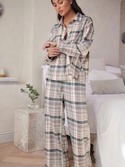 Pink Check Flannel Pyjamas - Image 1 of 9