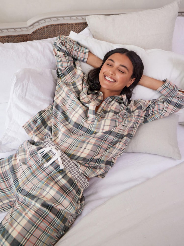 Pink Check Flannel Pyjamas - Image 2 of 9