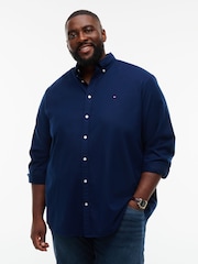 Tommy Hilfiger Blue Regular Fit Flex Flannel Shirt - Image 1 of 5