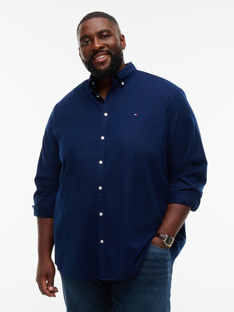 Tommy Hilfiger Blue Regular Fit Flex Flannel Shirt - Image 1 of 5 Tommy Hilfiger Blue Regular Fit Flex Flannel Shirt - Image 1 of 5