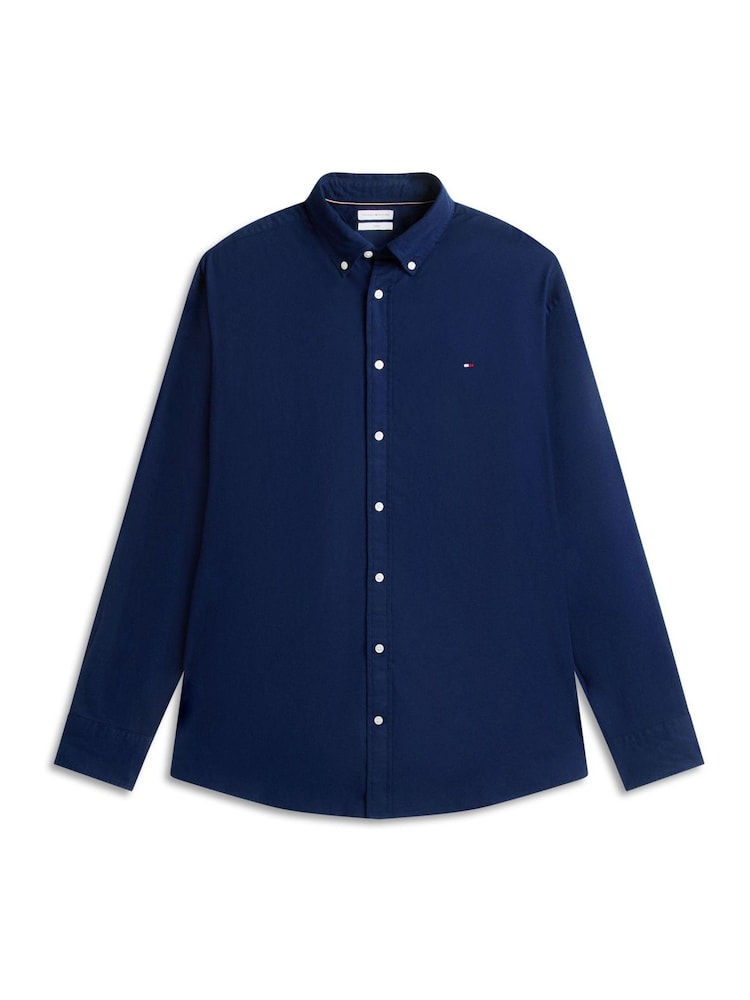 Tommy Hilfiger Blue Regular Fit Flex Flannel Shirt - Image 5 of 5 Tommy Hilfiger Blue Regular Fit Flex Flannel Shirt - Image 5 of 5