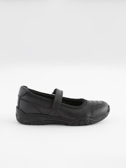 Black Leather Casual Mary Jane Shoes - Image 2 of 5