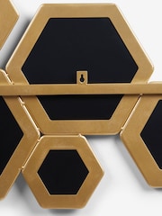 Gold Honeycomb Decorative Wall Mirror - Image 5 of 5