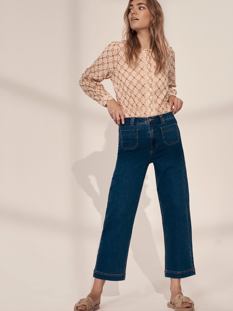 Cream Pink Sandra Long Sleeve Blouse - Image 1 of 1