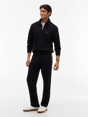 Tommy Hilfiger Black Global Stripe Pocket Terry Joggers - Image 2 of 6
