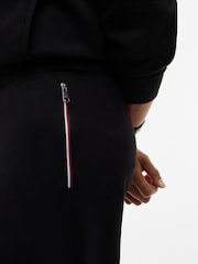 Tommy Hilfiger Black Global Stripe Pocket Terry Joggers - Image 3 of 6