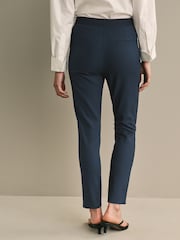 Navy Blue Zipped Detail Skinny Trousers - Image 2 of 4