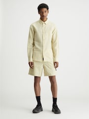 Calvin Klein Cream Logo Linen Shorts - Image 1 of 4
