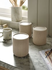 Set of 3 Natural Alina Storage Jars - Image 2 of 4