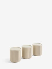 Set of 3 Natural Alina Storage Jars - Image 4 of 4