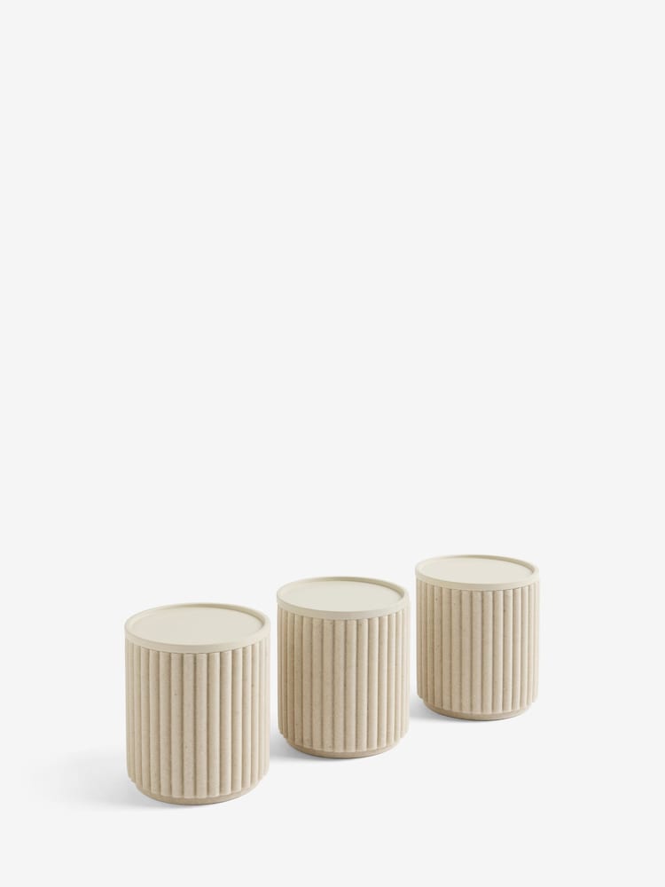 Set of 3 Natural Alina Storage Jars - Image 4 of 4