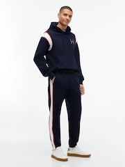Tommy Hilfiger Blue Logo Stripe Pique Cuffed Joggers - Image 2 of 5