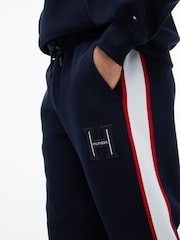 Tommy Hilfiger Blue Logo Stripe Pique Cuffed Joggers - Image 4 of 5