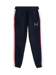 Tommy Hilfiger Blue Logo Stripe Pique Cuffed Joggers - Image 5 of 5