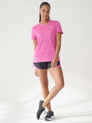 Under Armour Pink Tech Twist Crew Neck T-Shirt - Image 2 of 7