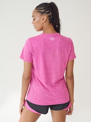 Under Armour Pink Tech Twist Crew Neck T-Shirt - Image 3 of 7