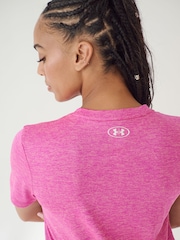 Under Armour Pink Tech Twist Crew Neck T-Shirt - Image 5 of 7