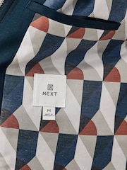 Navy Blue Linen Blend Shacket - Image 10 of 10