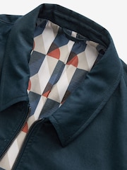 Navy Blue Linen Blend Shacket - Image 7 of 10