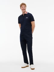 Көк - Tommy Hilfiger кәдімгі пішінді ұшты жағалы поло жейдесі - 6суретінің 3 суреті