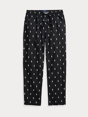 Polo Ralph Lauren Black Polo Player Pyjama Bottoms - Image 4 of 4