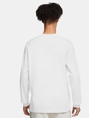Nike White 100% Cotton Club Long Sleeve T-Shirt - Image 2 of 9