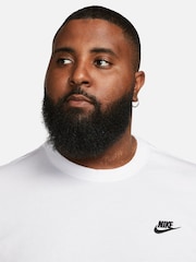 Nike White 100% Cotton Club Long Sleeve T-Shirt - Image 6 of 9
