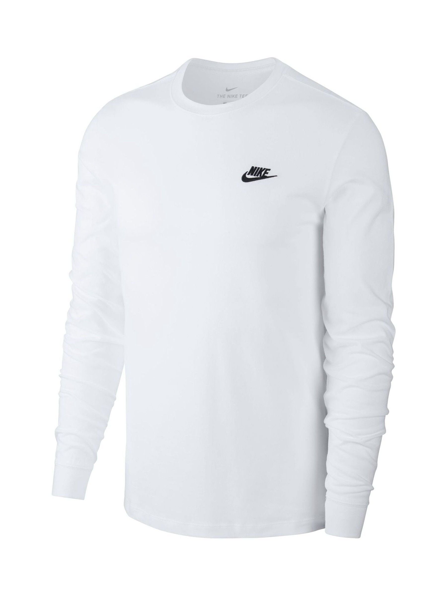 Buy Nike White 100 Cotton Club Long Sleeve T Shirt from the Next UK online shop