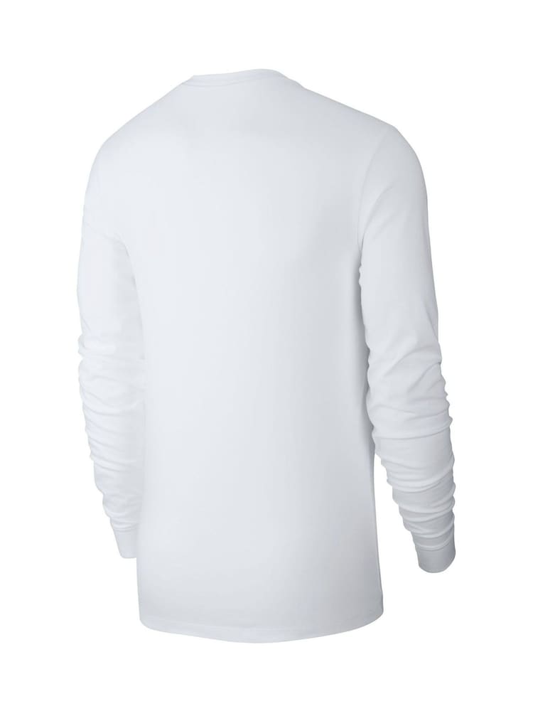 Nike White 100% Cotton Club Long Sleeve T-Shirt - Image 9 of 9