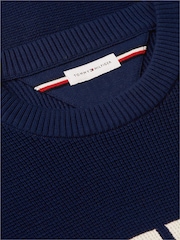 Tommy Hilfiger Intarsia Logo Vaffelstrikket Avslappet Genser - Bilde 7 av 7