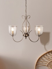 Searchlight Antique Brass Hendricks 3 Light Ceiling Light - Image 1 of 4