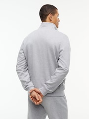 Tommy Hilfiger Grey Global Stripe Terry Quarter Zip Sweatshirt - Image 4 of 6
