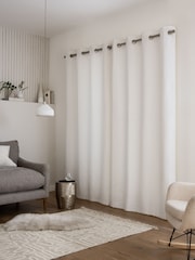 Cortinas de ilhós de chenille pesadas - Imagem 2 de 4