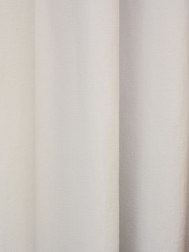 White Heavyweight Chenille Lined Eyelet Curtains - Image 5 of 5 White Heavyweight Chenille Lined Eyelet Curtains - Image 5 of 5