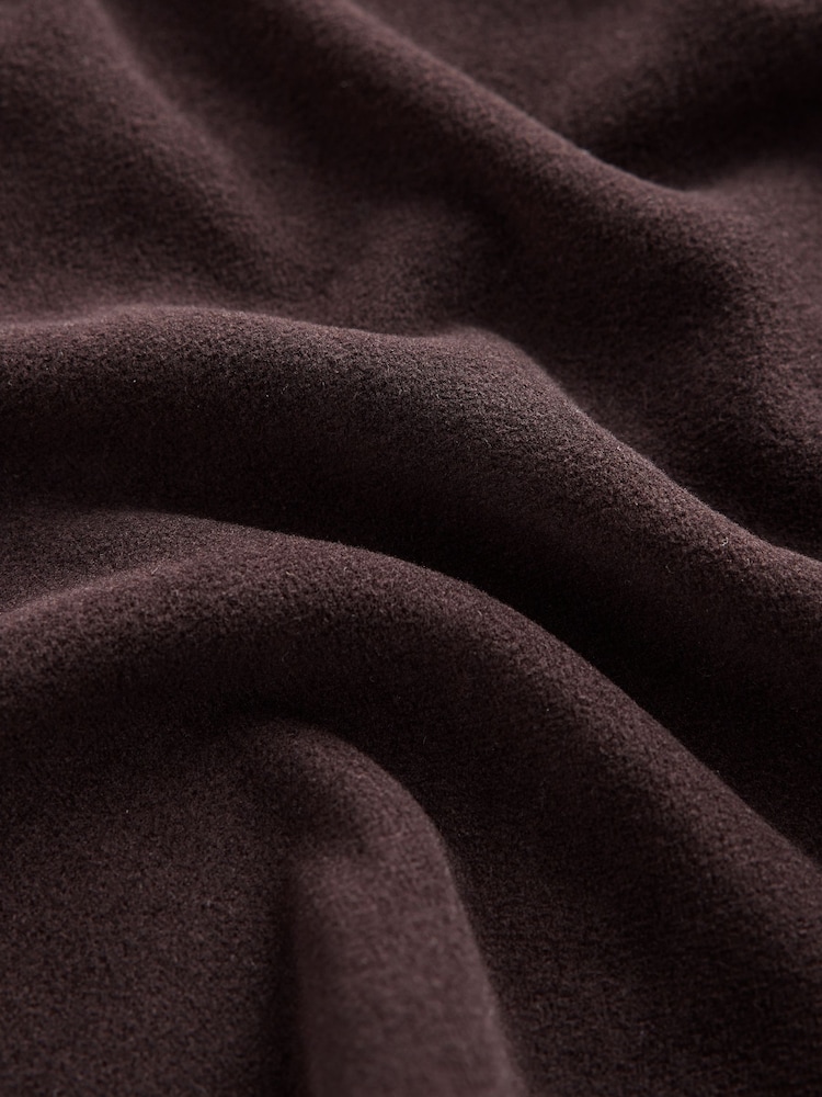 Chocolate Brown Thermal Crew Neck Long Sleeve Top - Image 2 of 3 Chocolate Brown Thermal Crew Neck Long Sleeve Top - Image 2 of 3