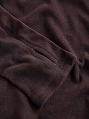 Chocolate Brown Thermal Crew Neck Long Sleeve Top - Image 9 of 9