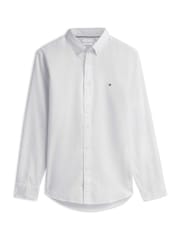 Tommy Hilfiger White Flex Slim Fiit Dobby Shirt - Image 5 of 5