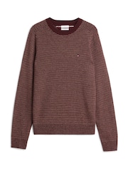 Красный - Джемпер из овечьей шерсти с круглым вырезом Tommy Hilfiger - Изображение 5 5