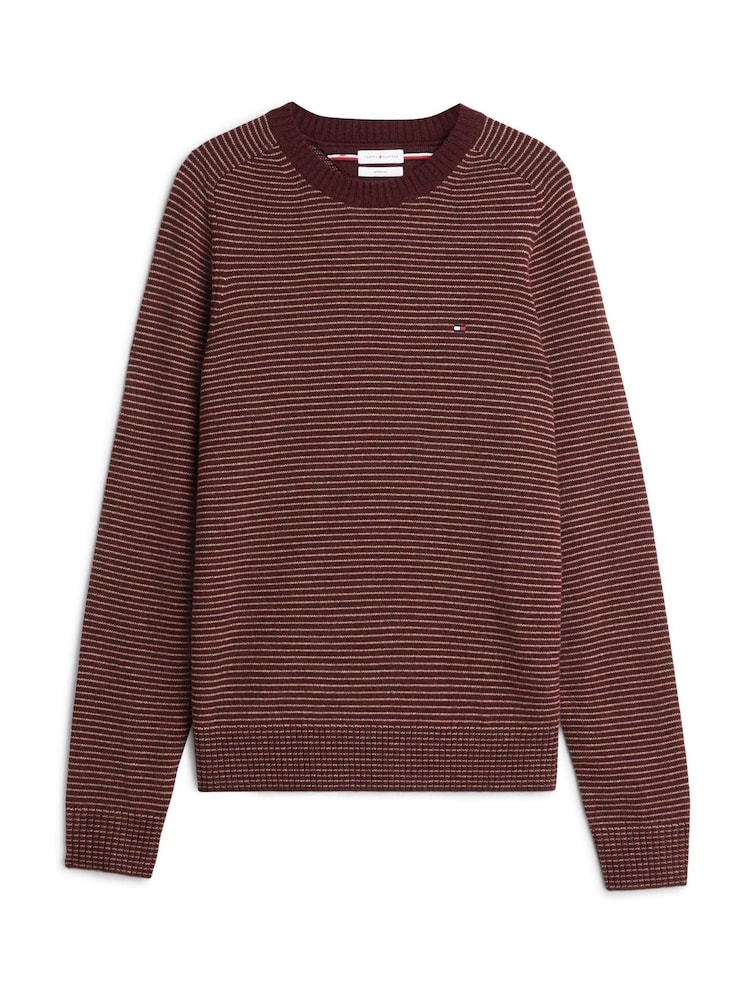 Красный - Джемпер из овечьей шерсти с круглым вырезом Tommy Hilfiger - Изображение 5 5