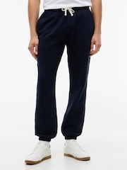 Tommy Hilfiger Blue Contrast Drawstring Fleece Cuffed Joggers - Image 1 of 6