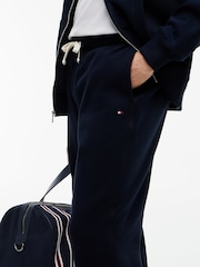 Tommy Hilfiger Blue Contrast Drawstring Fleece Cuffed Joggers - Image 4 of 6