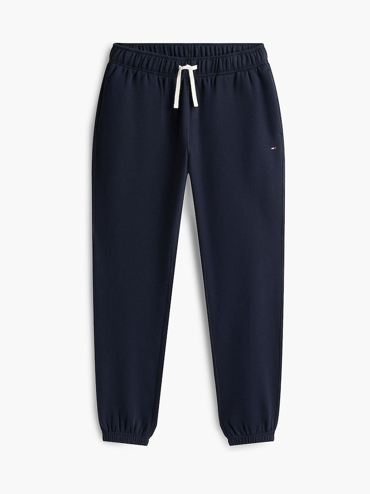 Tommy Hilfiger Blue Contrast Drawstring Fleece Cuffed Joggers - Image 6 of 6 Tommy Hilfiger Blue Contrast Drawstring Fleece Cuffed Joggers - Image 6 of 6