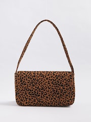 Love & Roses Leopard Print Bow Shoulder Bag - Image 8 of 8