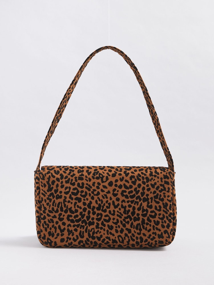 Love & Roses Leopard Print Bow Shoulder Bag - Image 9 of 9 Love & Roses Leopard Print Bow Shoulder Bag - Image 9 of 9
